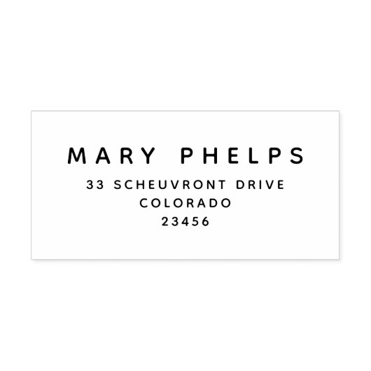 Einfache moderne Berufliche Rücksendeadresse Gummistempel (Prägung)