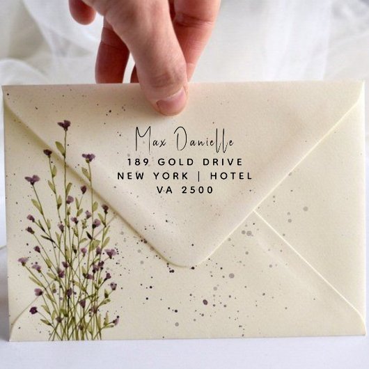 Einfache moderne Berufliche Rücksendeadresse Gummistempel