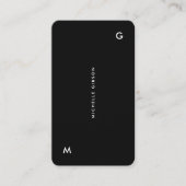 Einfache, moderne Berufliche Schwarz Visitenkarte (Vorderseite)