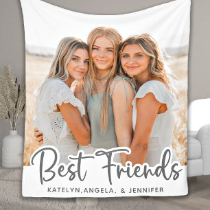 Einfache moderne Best Friends Personalisiertes Fot Fleecedecke