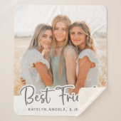 Einfache moderne Best Friends Personalisiertes Fot Sherpadecke (Vorderseite)
