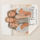 Einfache moderne Best Friends Personalisiertes Fot Sherpadecke (Vorderseite (Horizontal))