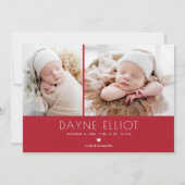 Einfache moderne Beste Geschenk Geburt Ankündigung (Rückseite)