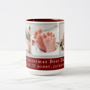 Einfache Moderne Beste Vater je 3 Fotos Zweifarbige Tasse