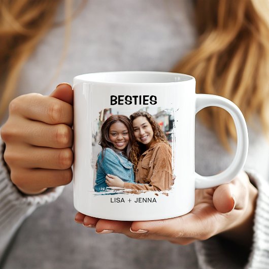 Einfache moderne Besties Best Friends Foto Kaffeetasse