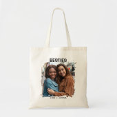Einfache moderne Besties Best Friends Foto Tragetasche (Vorne)
