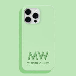 Einfache moderne Bezeichnung Anfangsmonogramm Case-Mate iPhone Hülle