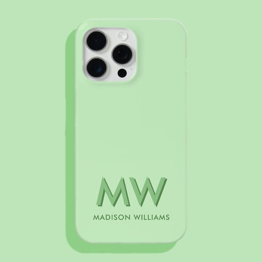 Einfache moderne Bezeichnung Anfangsmonogramm Case-Mate iPhone Hülle
