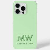 Einfache moderne Bezeichnung Anfangsmonogramm Case-Mate iPhone Hülle (Rückseite)
