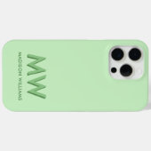 Einfache moderne Bezeichnung Anfangsmonogramm Case-Mate iPhone Hülle (Rückseite (Horizontal))