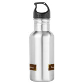 Einfache moderne Bezeichnung Brown Edelstahlflasche (Rückseite)