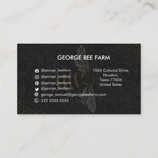 Einfache, moderne Bezeichnung des Betriebs | QR-Co Visitenkarte (Rückseite)