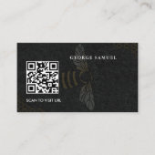 Einfache, moderne Bezeichnung des Betriebs | QR-Co Visitenkarte (Vorderseite)