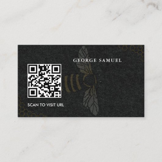 Einfache, moderne Bezeichnung des Betriebs | QR-Co Visitenkarte (Vorderseite)