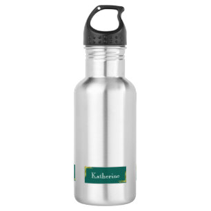 Einfache moderne Bezeichnung Grün Edelstahlflasche