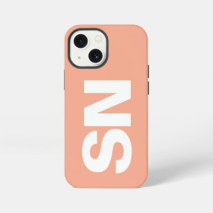 Einfache, moderne Bezeichnung Minimal Peach Color iPhone 13 Mini Hülle