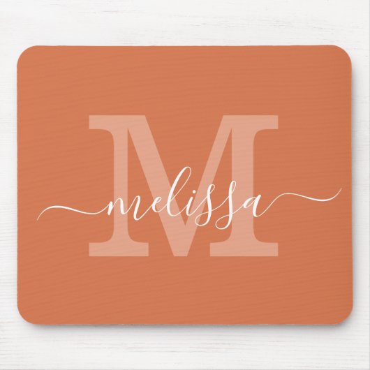 Einfache moderne Bezeichnung Monogram Ursprünglich Mousepad (Vorne)