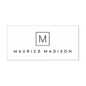 Einfache moderne Bezeichnung Monogramm Gummistempel (Prägung)