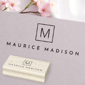 Einfache moderne Bezeichnung Monogramm Gummistempel