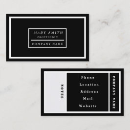 Einfache moderne Black Business Card Visitenkarte