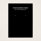 Einfache, moderne Black Custom Earring Business Ca (Vorderseite)