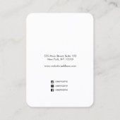 Einfache, moderne Black Earring Display Business C Visitenkarte (Rückseite)