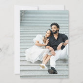 Einfache moderne BLACK Foto Underlay-Hochzeit Save The Date (Vorderseite)