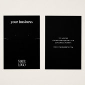 Einfache, moderne Black Juwelen-Earring-Display-Ka (Vorne & Hinten)