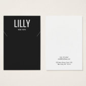 Einfache, moderne Black-Necklass-Bracelet-Grafikka (Vorne & Hinten)