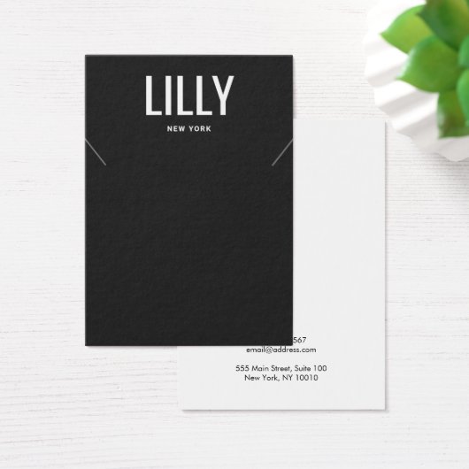 Einfache, moderne Black-Necklass-Bracelet-Grafikka (Schreibtisch)