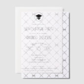 Einfache moderne Black Stylish Chic Graduation Par Pergament Einladungen (Versetzt (Einladung))