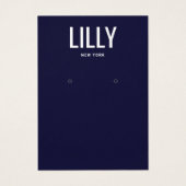 Einfache, moderne, blaue Earring-Display-Karte (Vorderseite)