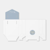 Einfache moderne, blaue Gastgeschenk Hochzeit Geschenkschachtel (Ungefaltet)