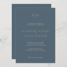 Einfache, moderne, blaue Hochzeitsreise