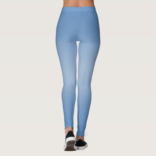Einfache moderne Blaue Marine Gradient Leggings (Rückseite)