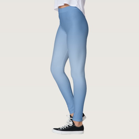 Einfache moderne Blaue Marine Gradient Leggings (Links)