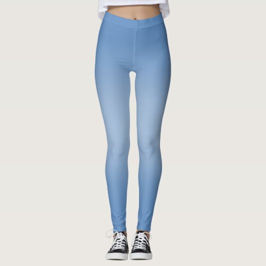 Einfache moderne Blaue Marine Gradient Leggings (Vorderseite)