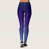 Einfache moderne Blaue Marine Gradient Leggings (Rückseite)