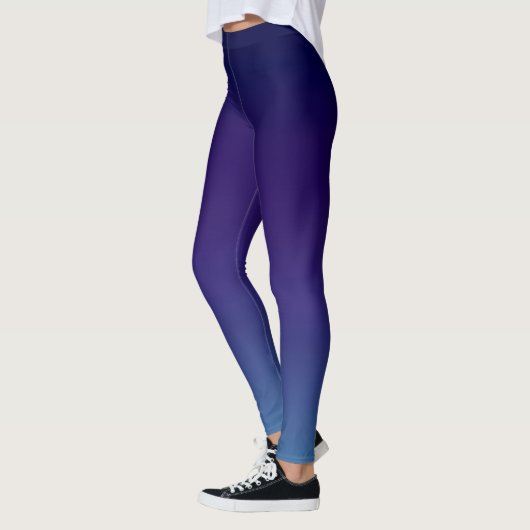 Einfache moderne Blaue Marine Gradient Leggings (Links)