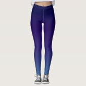 Einfache moderne Blaue Marine Gradient Leggings (Vorderseite)