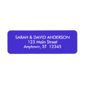 Einfache, moderne, blaue Rücksendeadresse (Vorne)
