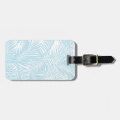 Einfache moderne blaue tropische Pastellpalme Gepäckanhänger (Vorderseite horizontal)
