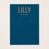 Einfache, moderne Blue Earring Display Card (Vorderseite)