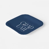 Einfache moderne Blue Graduation Party Pappteller (Gewinkelt)