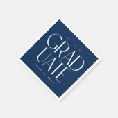 Einfache moderne Blue Graduation Party Serviette (Ecke)