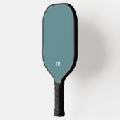 Einfache moderne Blue Monogram Initials Pickleball Schläger (Links)