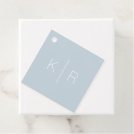 Einfache moderne Blue Monogram Wedding Vielen Dank Geschenkanhänger