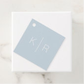 Einfache moderne Blue Monogram Wedding Vielen Dank Geschenkanhänger (Beispiel)