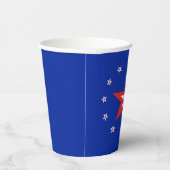 Einfache moderne Blue Paper Cup mit Ring of Stars Pappbecher (Rechts)
