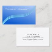 Einfache moderne Blue Swoosh - Visitenkarte (Vorne/Hinten)